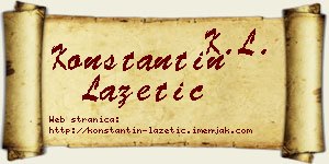 Konstantin Lazetić vizit kartica